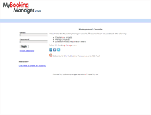 Tablet Screenshot of console.mybookingmanager.com
